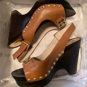 SOLD Y2K Dream!! 👡 Michael Kors Studded Platform Wedges with MK Buckle